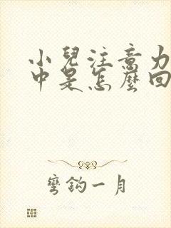 小儿注意力不集中是怎么回事