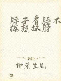 脖子肩膀不舒服总想扭脖封面