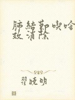 肺结节吃啥药有效消除