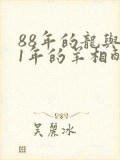 88年的龙与91年的羊相配吗