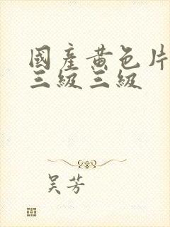 国产黄色片三级三级三级