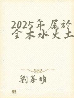 2025年属于金木水火土哪个命