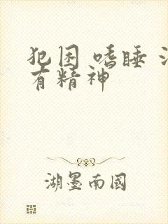 犯困 嗜睡 没有精神