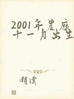2001年农历十一月出生的命运