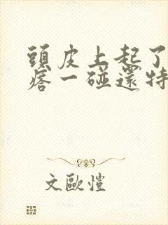 头皮上起了个疙瘩一碰还特别疼