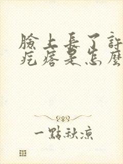 脸上长了许多小疙瘩是怎么回事