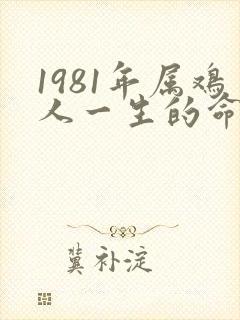 1981年属鸡人一生的命运如何