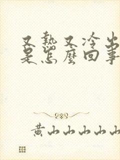 又热又冷出虚汗是怎么回事封面