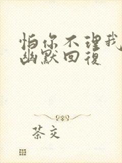 怕你不理我怎么幽默回复