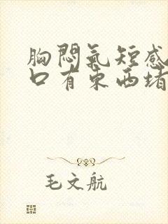 胸闷气短感觉胸口有东西堵着