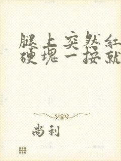 腿上突然红肿有硬块一按就痛