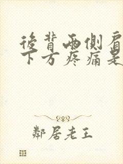 后背两侧肩胛骨下方疼痛是什么原因