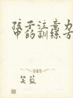 孩子注意力不集中的训练方法