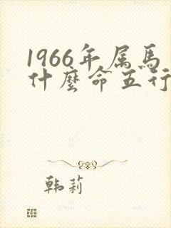 1966年属马什么命五行属性