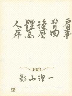 人体后背肩胛骨疼怎么回事封面