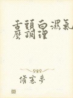 舌头白湿气重怎么调理