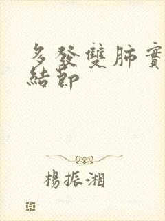 多发双肺实性小结节