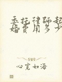 委托律师起诉离婚费用多少钱