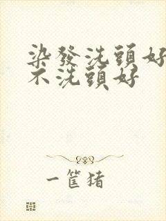 染发洗头好还是不洗头好