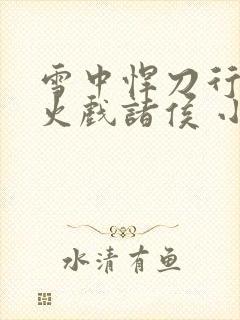 雪中悍刀行 烽火戏诸侯 小说