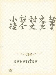 小说甜文结局以后全文免费阅读