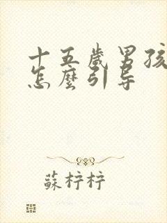 十五岁男孩叛逆怎么引导