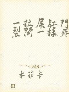 一拉屎肛门就像裂开一样疼怎么办封面