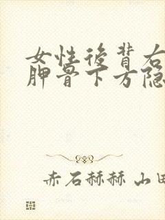 女性后背右侧肩胛骨下方隐隐作痛的原因封面