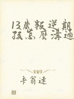 13岁叛逆期男孩怎么沟通