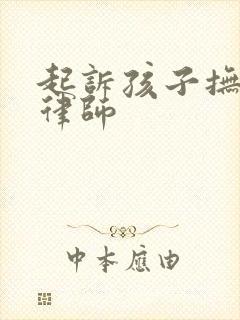 起诉孩子抚养权律师