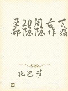 孕20周右下腹部隐隐作痛封面