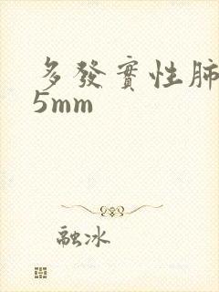 多发实性肺结节5mm