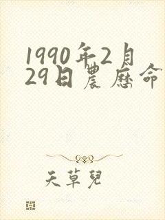1990年2月29日农历命运