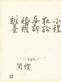 离婚争取小孩抚养权诉讼程序