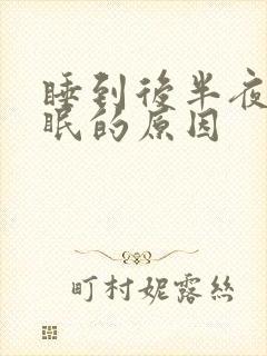 睡到后半夜就失眠的原因