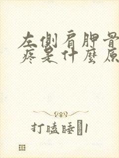 左侧肩胛骨喘气疼是什么原因封面