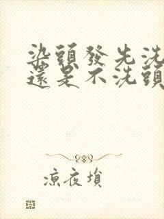 染头发先洗头发还是不洗头发