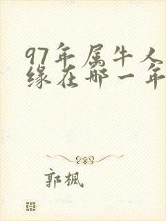 97年属牛人姻缘在哪一年