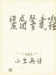 造成声音嘶哑的原因有几种