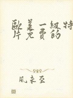 欧美一级特黄α片免费的封面