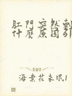 肛门突然刺痛是什么原因引起的