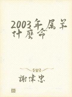 2003年属羊什么命