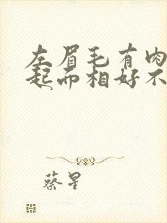 左眉毛有肉痣凸起面相好不好封面