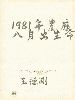 1981年农历八月出生命运如何