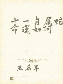 十一月属蛇的人命运如何