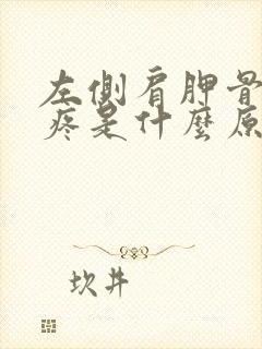 左侧肩胛骨后背疼是什么原因引起的女性