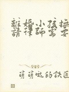 离婚小孩抚养权请律师需要多少钱