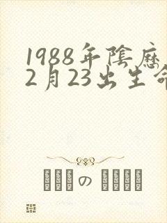 1988年阴历2月23出生命运