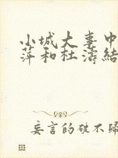 小城大事中李秋萍和杜涛结局