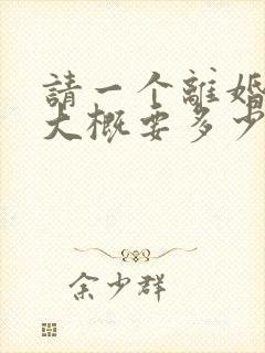 请一个离婚律师大概要多少钱